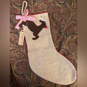 Mudpie Burlap Stocking